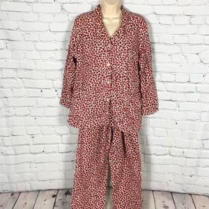 VS Red Leopard Print Pajamas